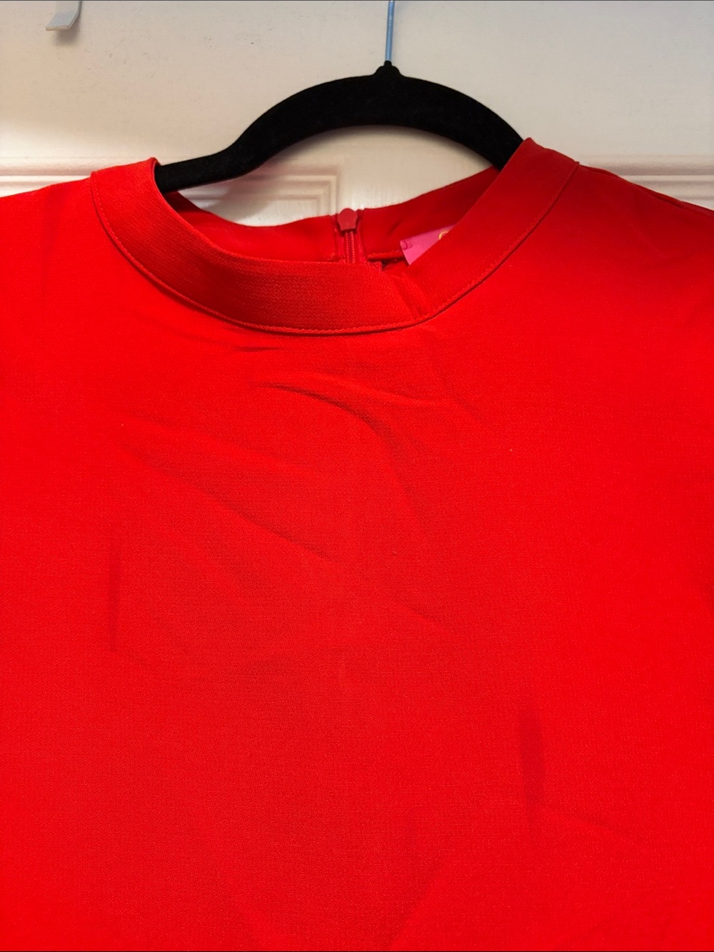 Red Ruffle Sleeve Mini Dress - Picture 3 of 3
